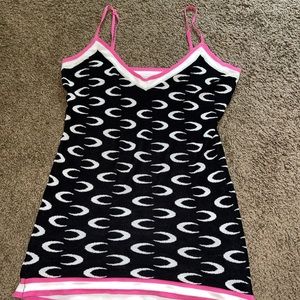 Black and pink dress